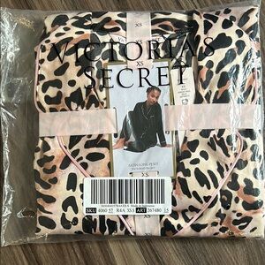 Victoria's Secret Leopard Print Satin Pajama Set